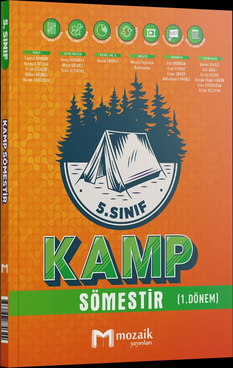 Mozaik 5. Sınıf Kamp Sömestir (1. Dönem) kitap kapağı