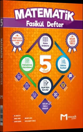Mozaik 5. Sınıf Matematik Fasikül Defter kitap kapağı