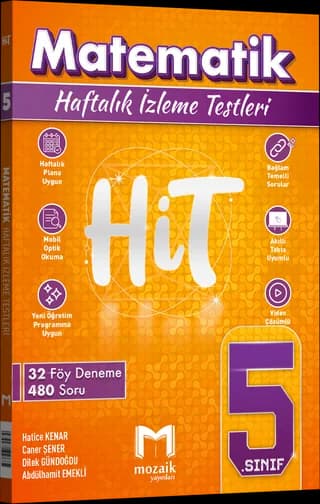 Mozaik 5. Sınıf Matematik HiT Haftalık İzleme Testleri kitap kapağı