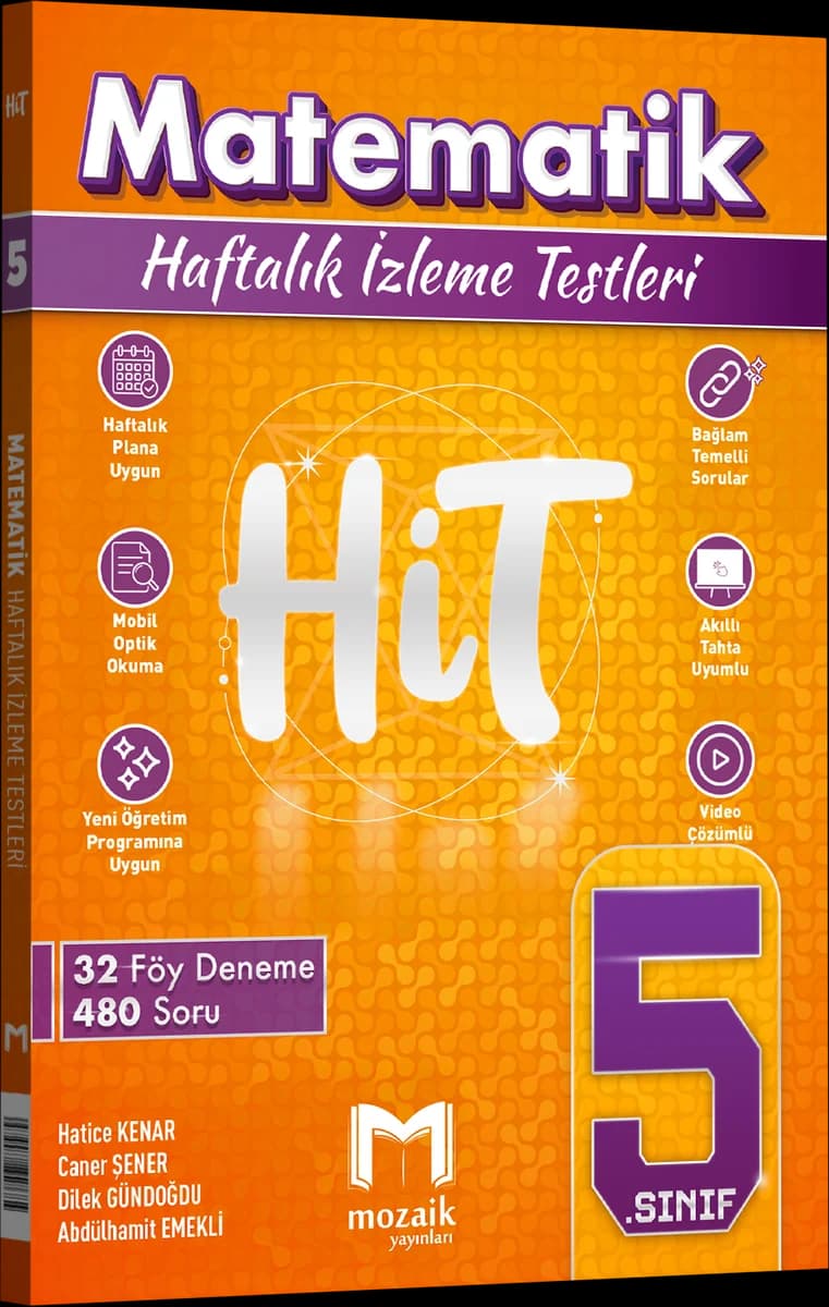 Mozaik 5. Sınıf Matematik HiT Haftalık İzleme Testleri kitap kapağı