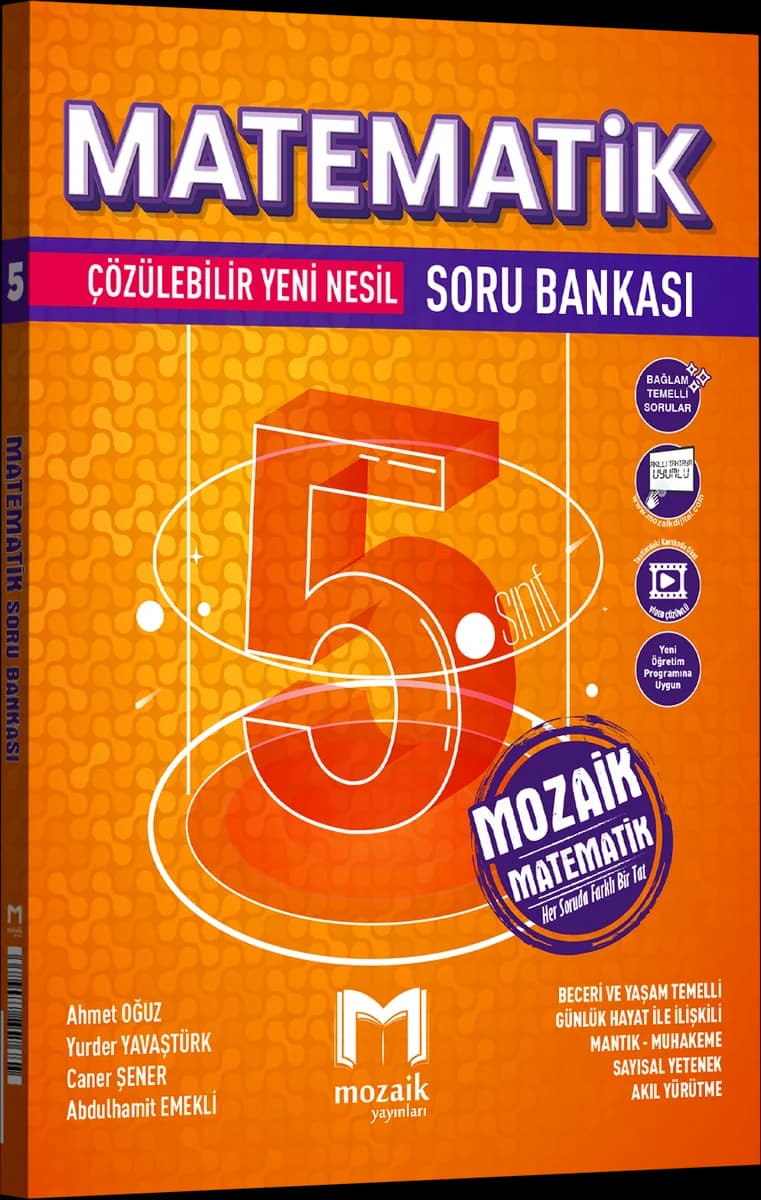 Mozaik 5. Sınıf Matematik Soru Bankası kitap kapağı