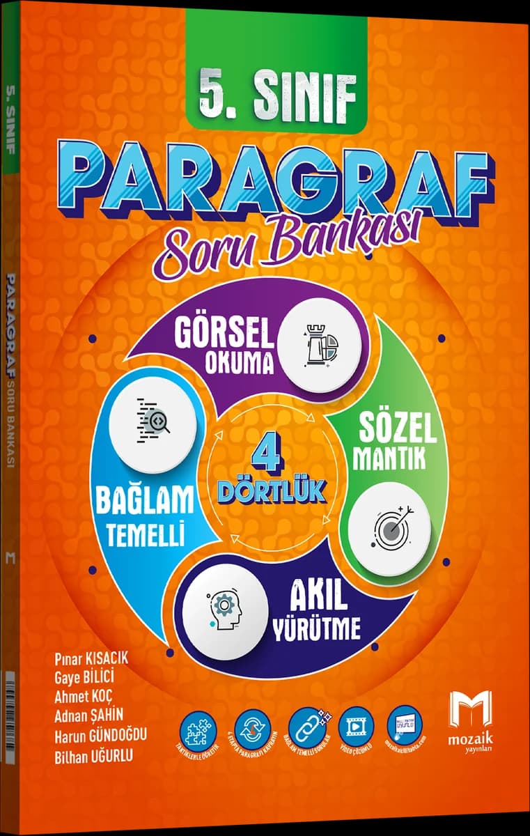 Mozaik 5. Sınıf Paragraf Soru Bankası kitap kapağı