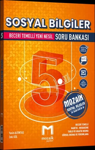 Mozaik 5. Sınıf Sosyal Bilgiler Soru Bankası kitap kapağı