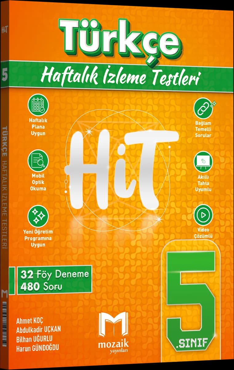 Mozaik 5. Sınıf Türkçe HiT Haftalık İzleme Testleri