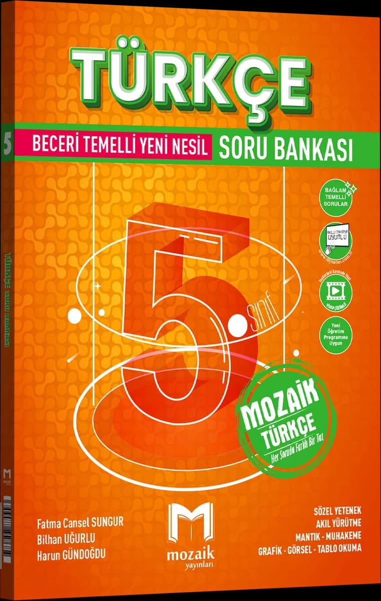 Mozaik 5. Sınıf Türkçe Soru Bankası kitap kapağı