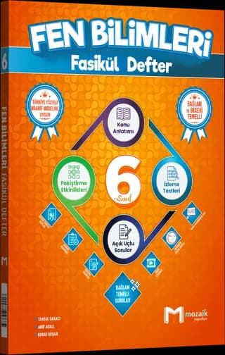 Mozaik 6. Sınıf Fen Bilimleri Fasikül Defter kitap kapağı