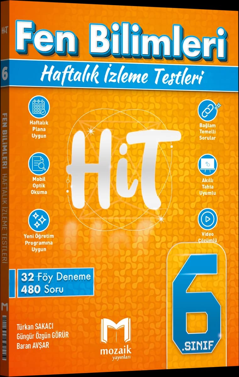 Mozaik 6. Sınıf Fen Bilimleri HiT Haftalık İzleme Testleri kitap kapağı