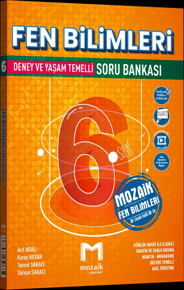Mozaik 6. Sınıf Fen Bilimleri Soru Bankası kitap kapağı