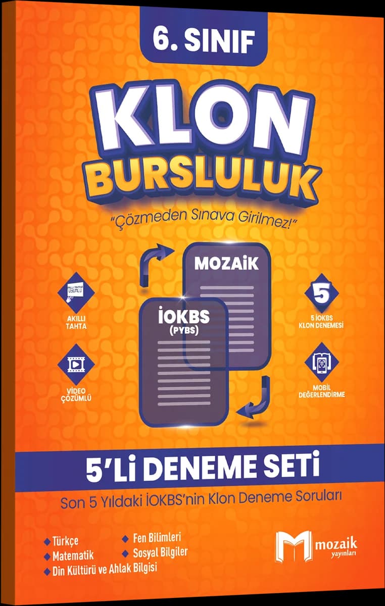 Mozaik 6. Sınıf Klon Bursluluk Deneme Seti kitap kapağı