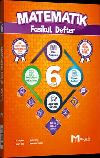 Mozaik 6. Sınıf Matematik Fasikül Defter kitap kapağı