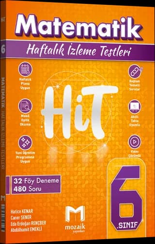 Mozaik 6. Sınıf Matematik HiT Haftalık İzleme Testleri kitap kapağı