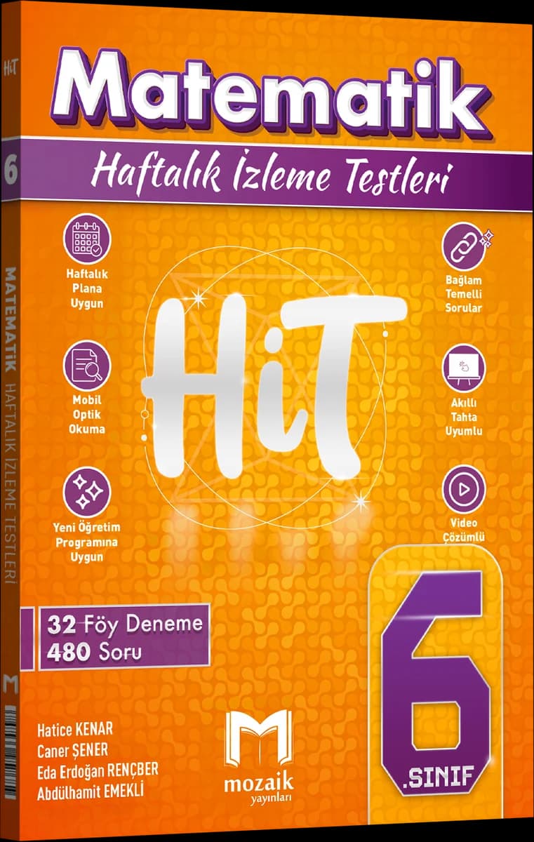 Mozaik 6. Sınıf Matematik HiT Haftalık İzleme Testleri kitap kapağı