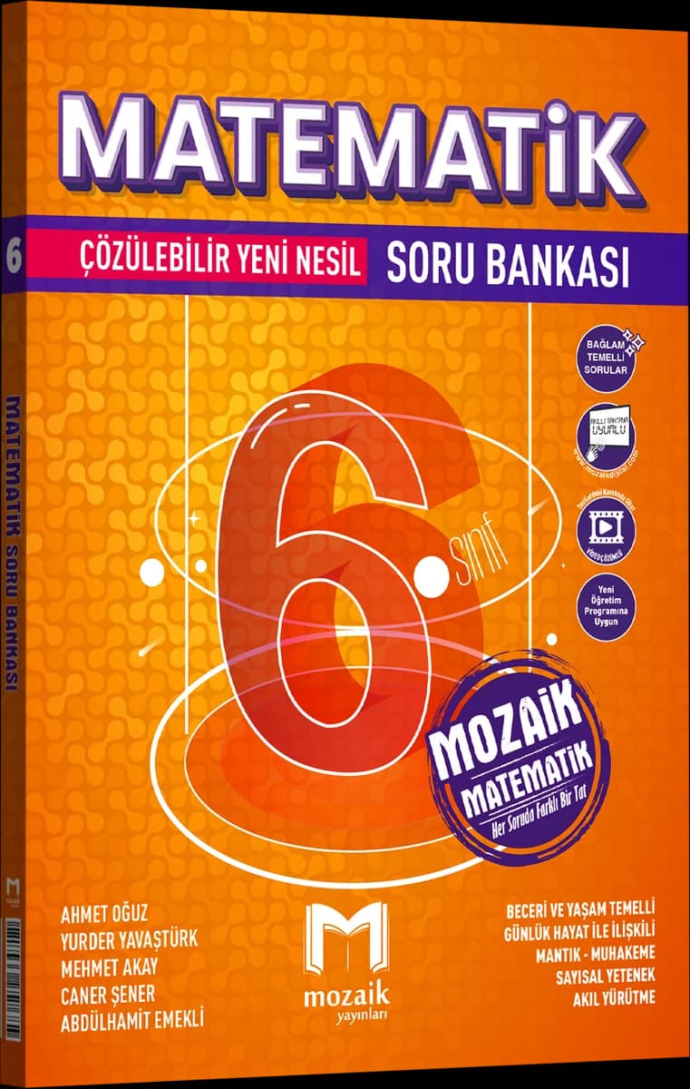 Mozaik 6. Sınıf Matematik Soru Bankası kitap kapağı