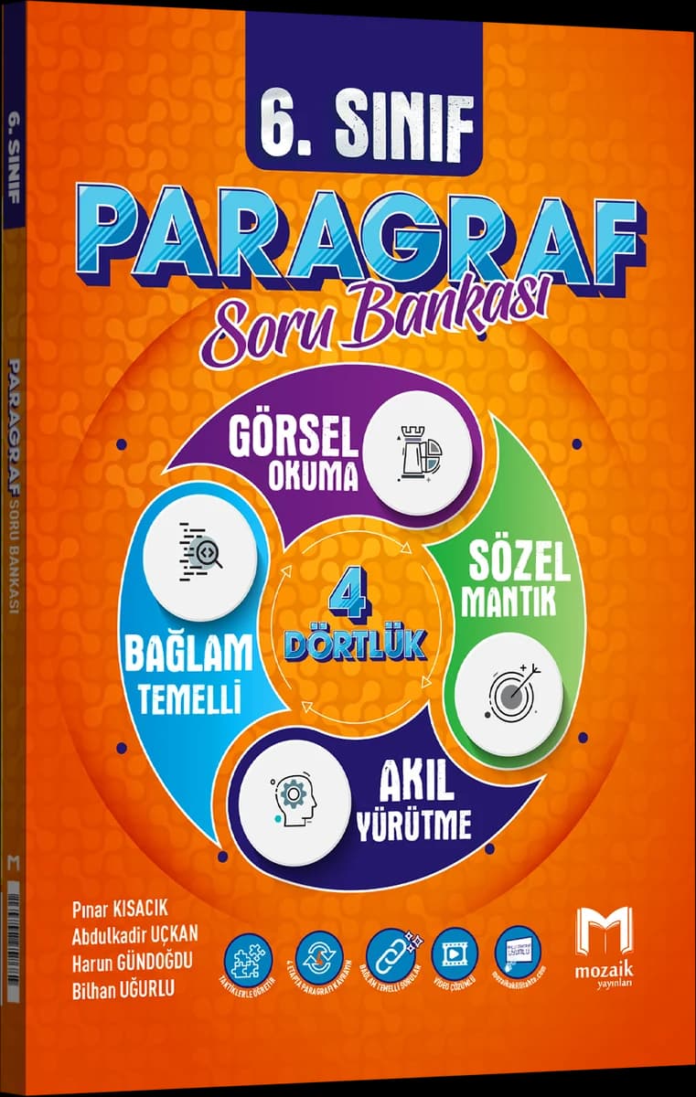 Mozaik 6. Sınıf Paragraf Soru Bankası kitap kapağı