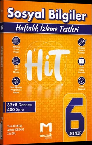 Mozaik 6. Sınıf Sosyal Bilgiler HiT Haftalık İzleme Testleri kitap kapağı