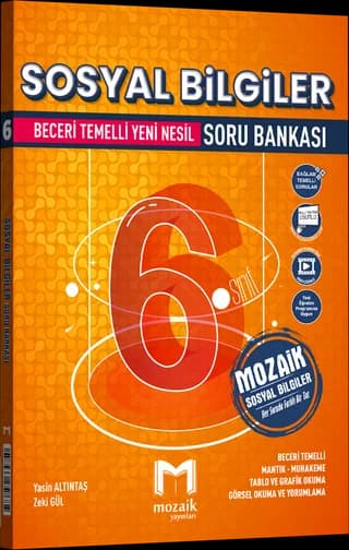 Mozaik 6. Sınıf Sosyal Bilgiler Soru Bankası kitap kapağı
