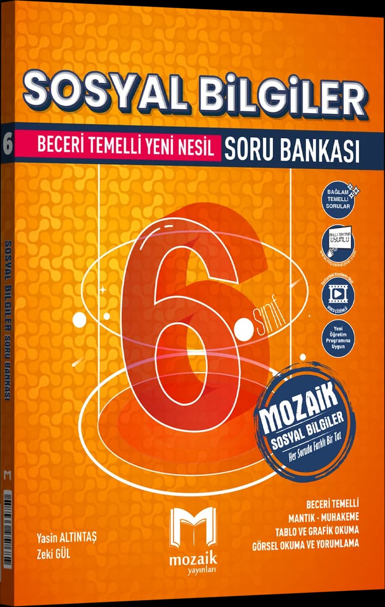 Mozaik 6. Sınıf Sosyal Bilgiler Soru Bankası kitap kapağı