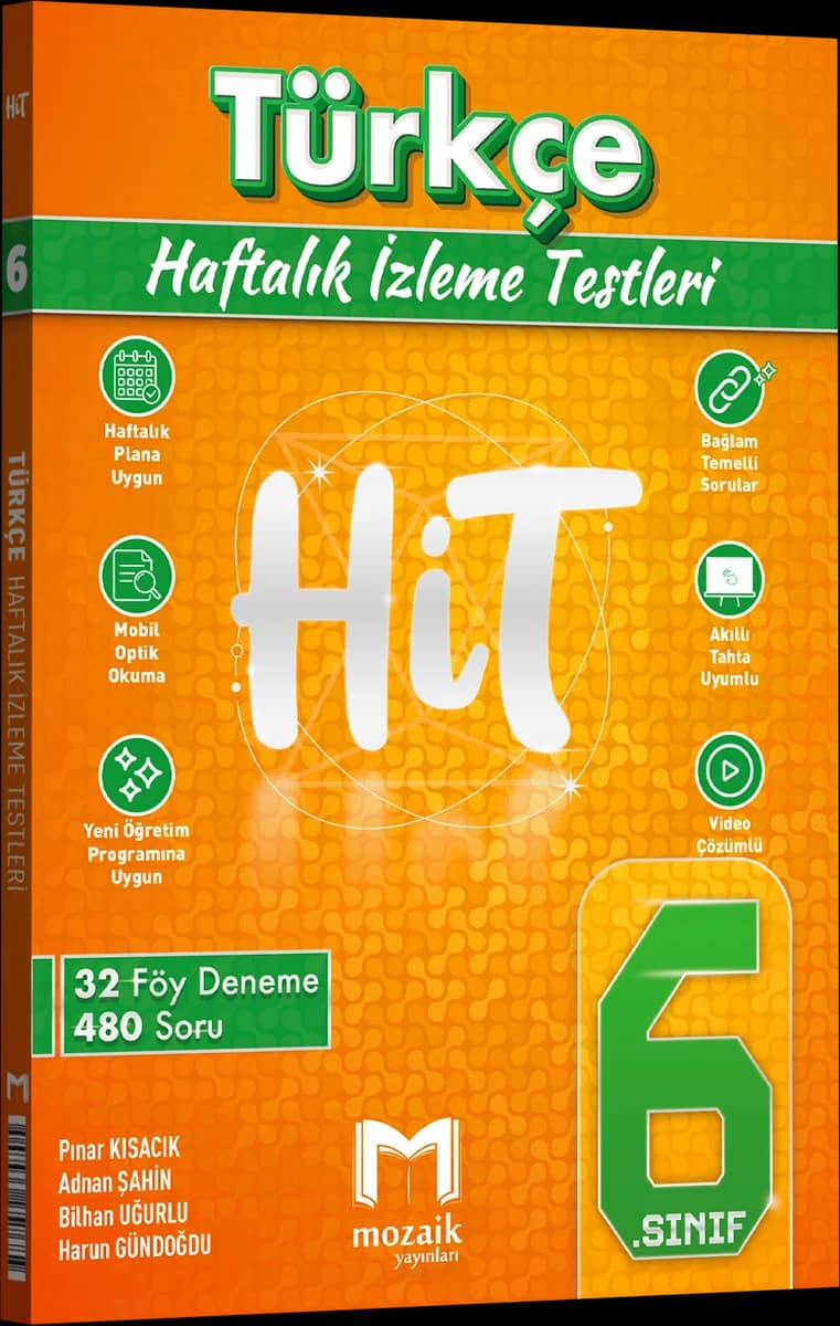 Mozaik 6. Sınıf Türkçe HiT Haftalık İzleme Testleri kitap kapağı