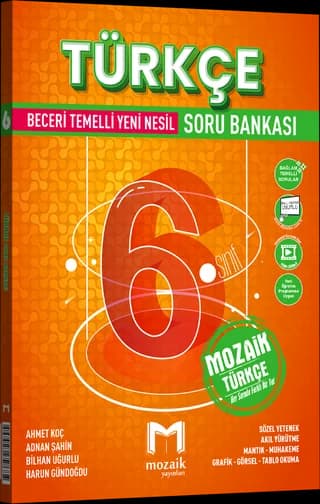 Mozaik 6. Sınıf Türkçe Soru Bankası kitap kapağı