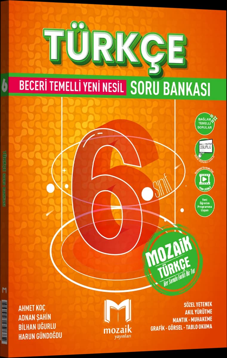 Mozaik 6. Sınıf Türkçe Soru Bankası kitap kapağı