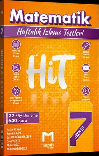 Mozaik 7. Sınıf Matematik HiT Haftalık İzleme Testleri kitap kapağı