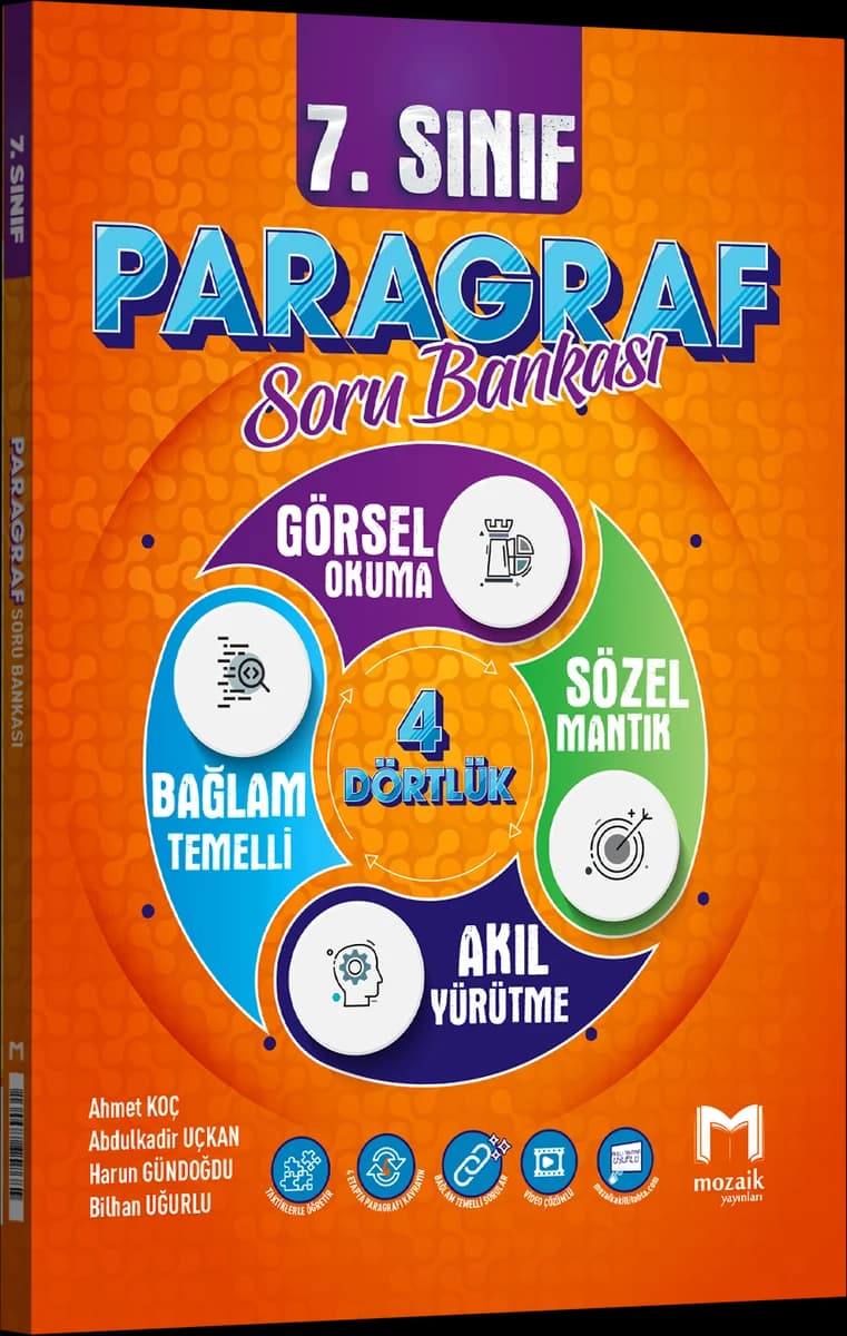 Mozaik 7. Sınıf Paragraf Soru Bankası kitap kapağı