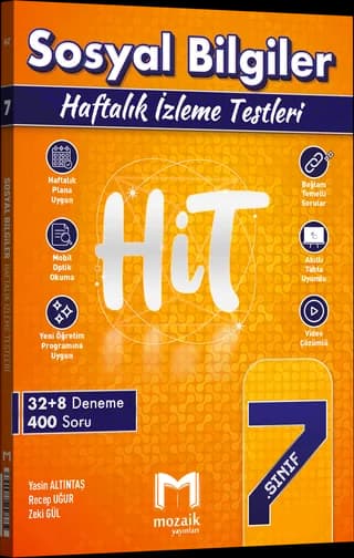 Mozaik 7. Sınıf Sosyal Bilgiler HiT Haftalık İzleme Testleri kitap kapağı