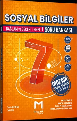Mozaik 7. Sınıf Sosyal Bilgiler Soru Bankası kitap kapağı
