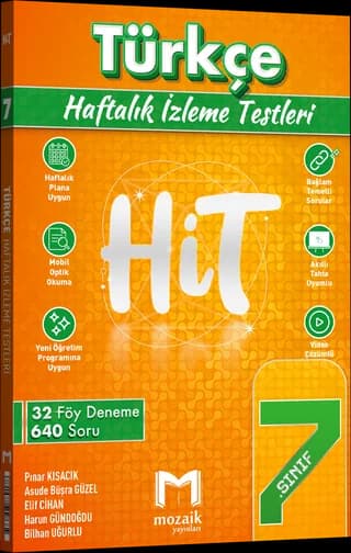 Mozaik 7. Sınıf Türkçe HiT Haftalık İzleme Testleri kitap kapağı