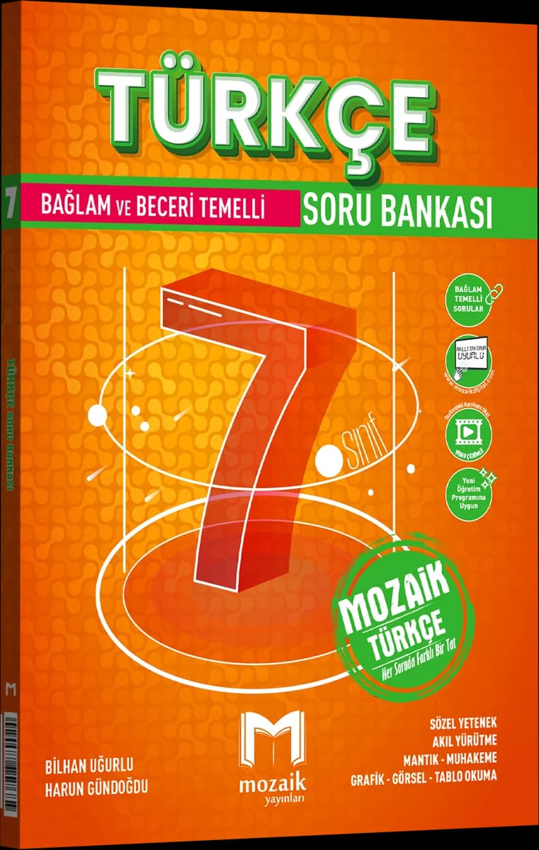 Mozaik 7. Sınıf Türkçe Soru Bankası kitap kapağı