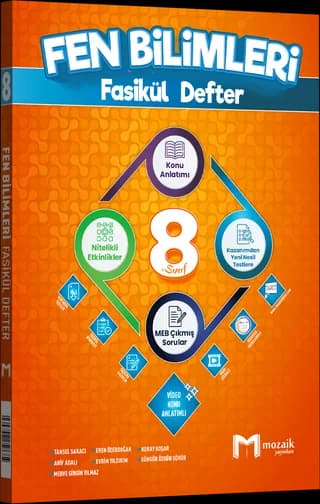 Mozaik 8. Sınıf Fen Bilimleri Fasikül Defter kitap kapağı