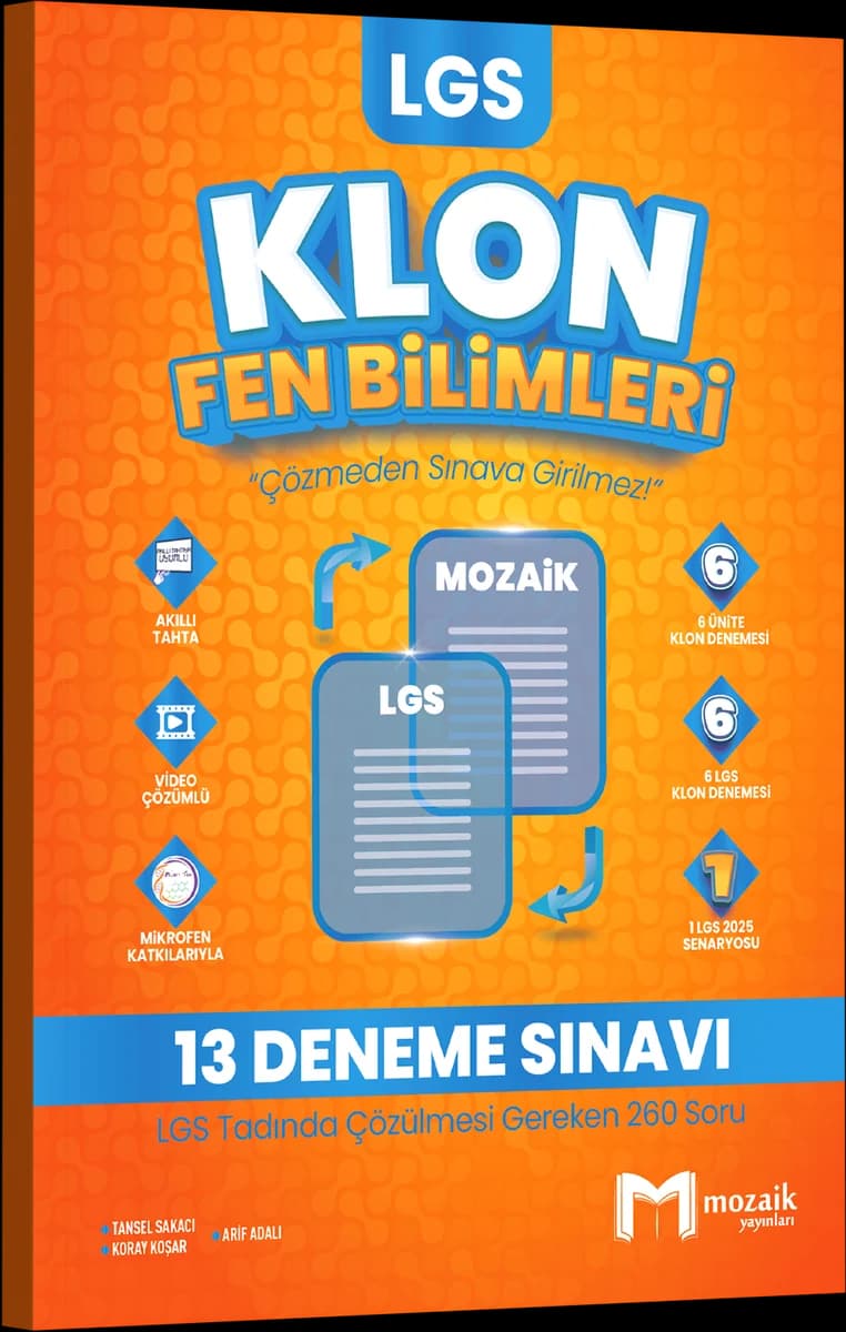 Mozaik LGS Klon Fen Bilimleri Denemeleri kitap kapağı