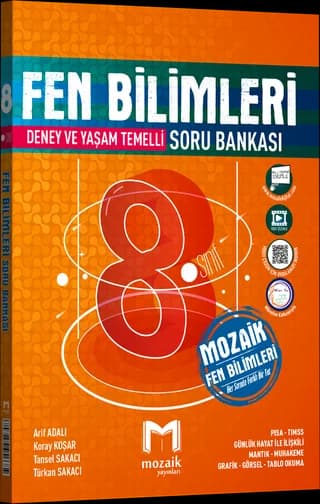 Mozaik 8. Sınıf Fen Bilimleri Soru Bankası kitap kapağı