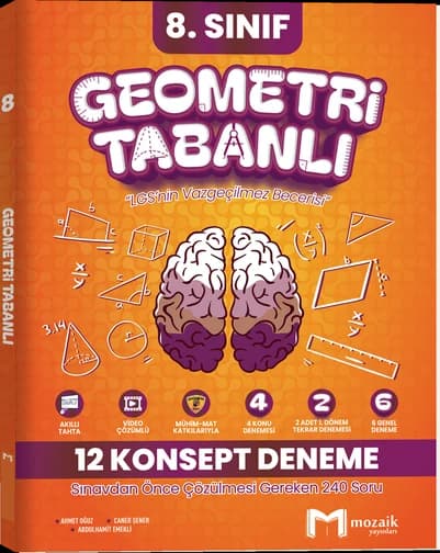 Mozaik LGS Geometri Tabanlı 12 Konsept Deneme kitap kapağı