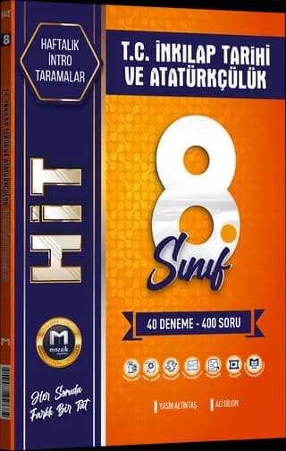 Mozaik 8. Sınıf T.C. İnkılap Tarihi ve Atatürkçülük HiT Haftalık İzleme Testleri kitap kapağı