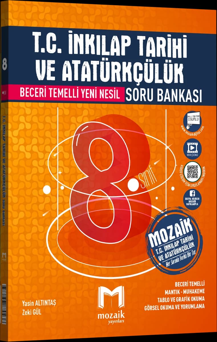 Mozaik 8. Sınıf T.C. İnkılap Tarihi ve Atatürkçülük Soru Bankası kitap kapağı