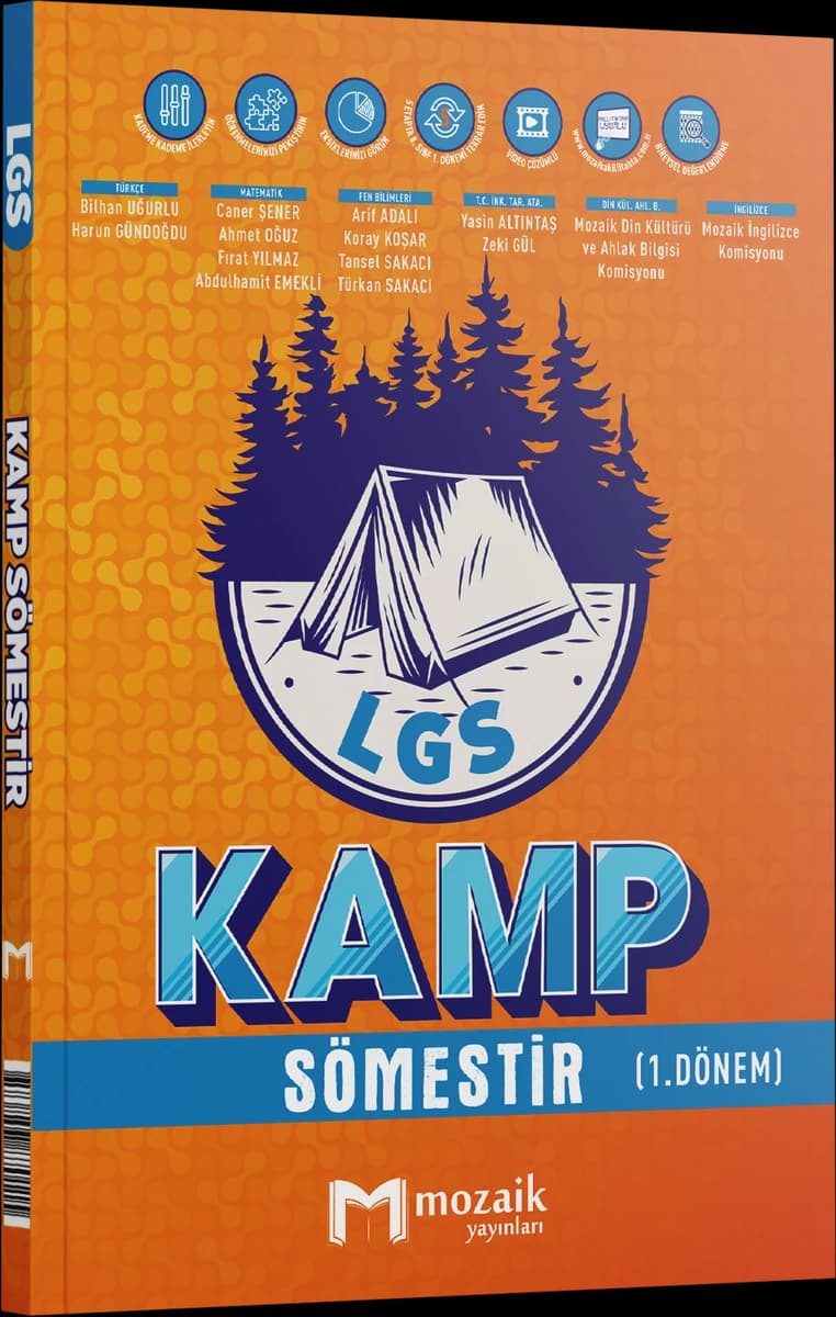 Mozaik 8. Sınıf Kamp Sömestir (1. Dönem) kitap kapağı