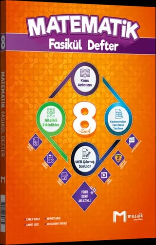Mozaik 8. Sınıf Matematik Fasikül Defter kitap kapağı