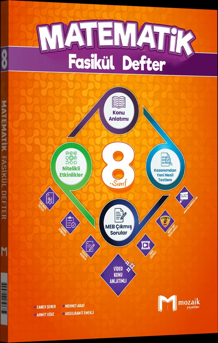 Mozaik 8. Sınıf Matematik Fasikül Defter kitap kapağı
