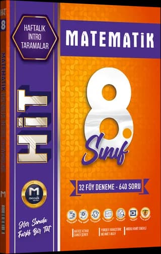 Mozaik 8. Sınıf Matematik HiT Haftalık İzleme Testleri kitap kapağı