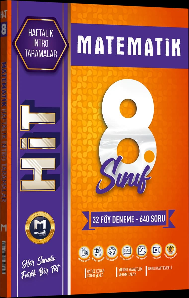 Mozaik 8. Sınıf Matematik HiT Haftalık İzleme Testleri kitap kapağı