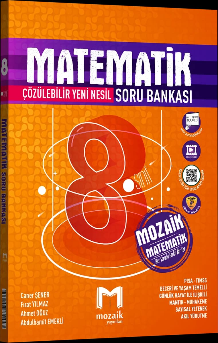 Mozaik 8. Sınıf Matematik Soru Bankası kitap kapağı