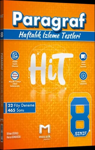 Mozaik 8. Sınıf Paragraf HiT Haftalık İzleme Testleri kitap kapağı